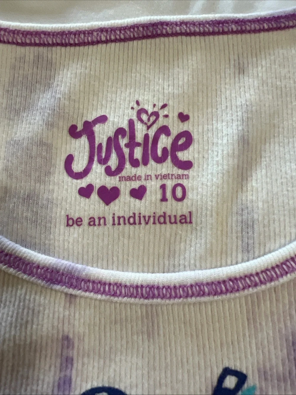 Justice Purple Tie-Dye Tank Top with Colorful Sunglasses Graphic